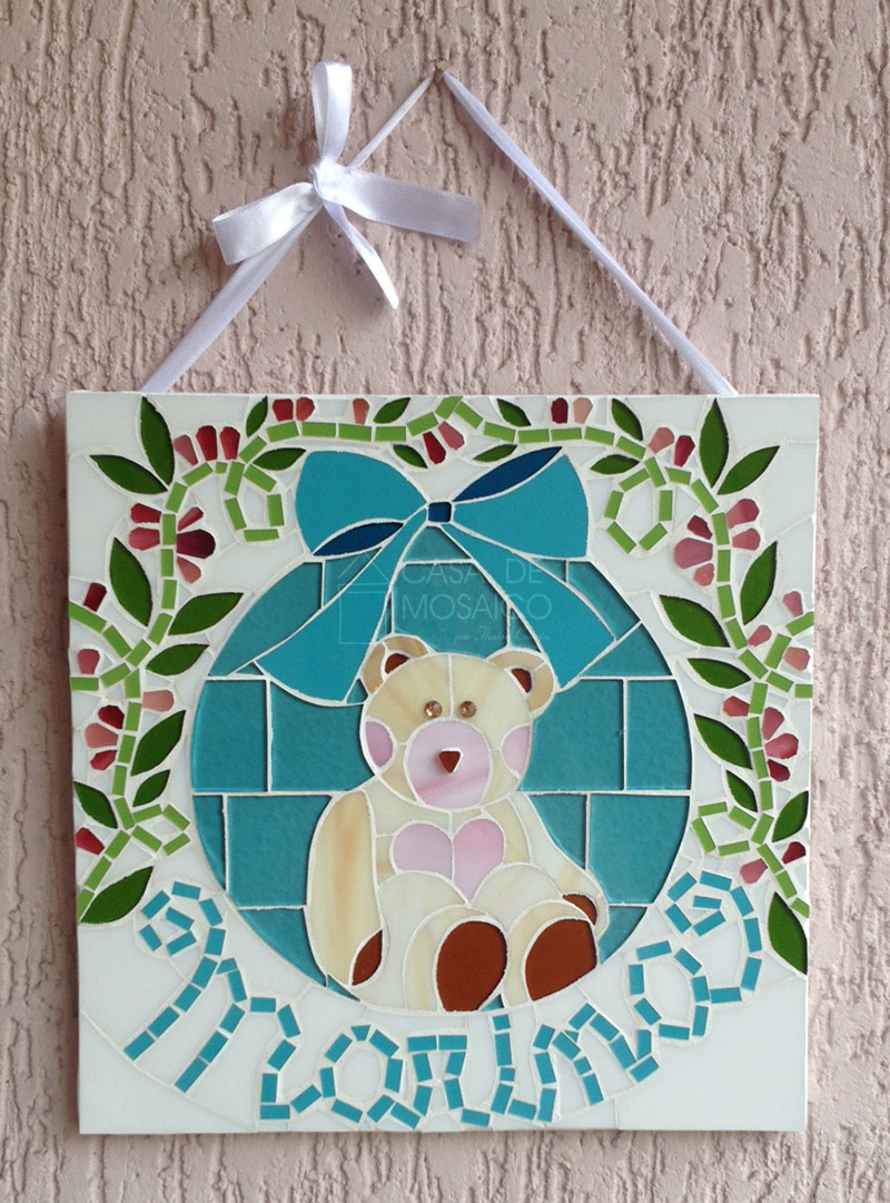 Quadro de mosaico - Enfeite de porta de maternidade