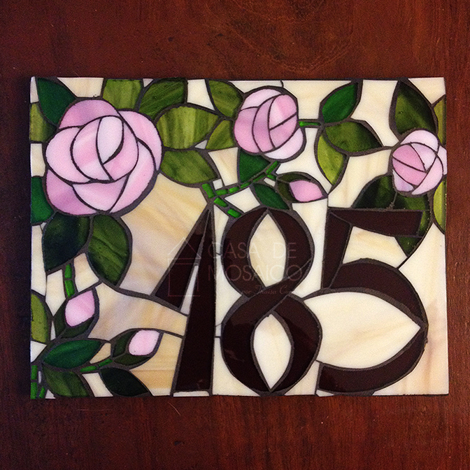 Número de rosas em mosaico
